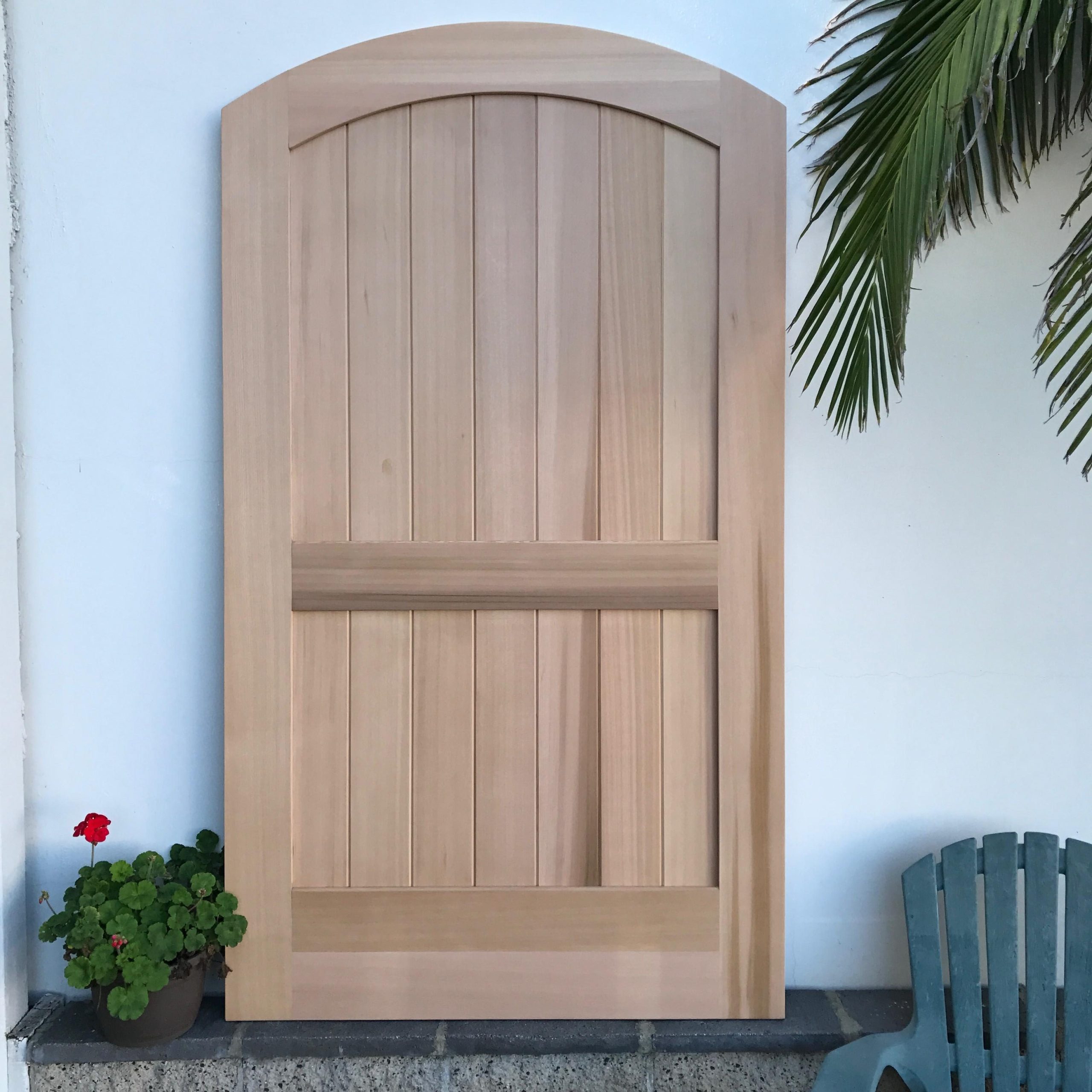 DIY Wood Gate - Arched Top - 1 Crossbar
